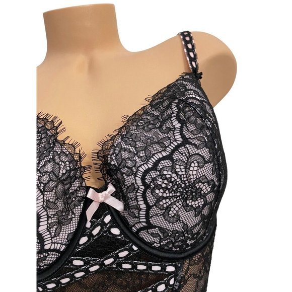 Victoria’s Secret MEDIUM (DD) Dream Angels Lightly Lined Ribbon Slot Bra Top - Picture 2 of 11